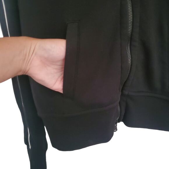 ATM Anthony Thomas Melillo Piped French Terry Track Jacket black S Quiet Luxury - Picture 7 of 13